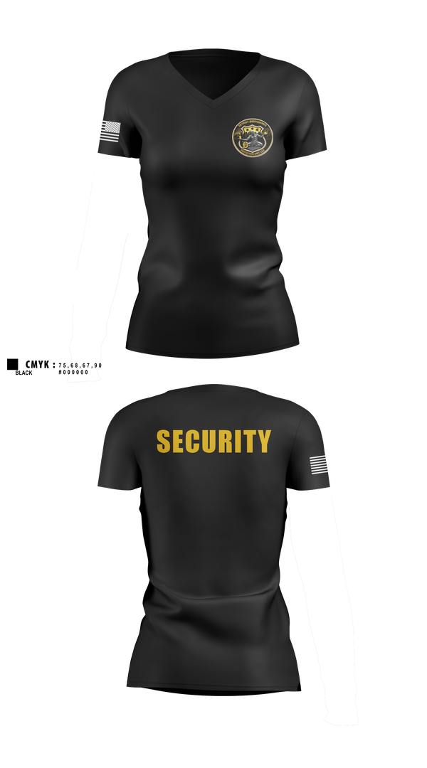 Detroit bodyguards protection unit Women's Short Sleeve V-neck Shirt - 3