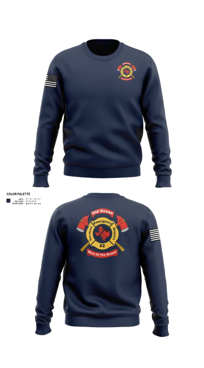 Old Ocean Fire Department 97753494 Crew Neck Sweatshirt - 22