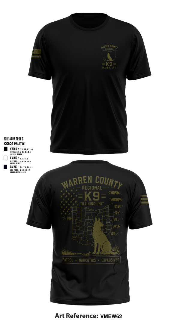 Warren County Sheriff’s Office K-9 Short Sleeve Performance Shirt - 6