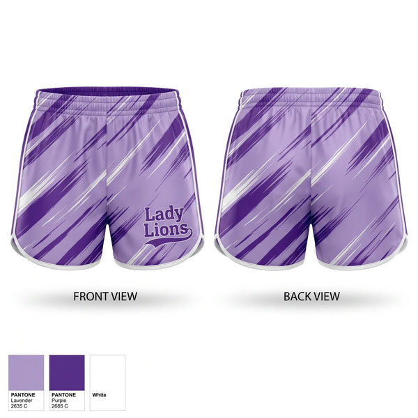 Womens Shorts, Lady Lions, Softball, Teamtime, Team time, sublimation, custom sports apparel, team uniforms, spirit wear, spiritwear, sports uniforms, custom shirts, team store, custom team store, fundraiser sports, apparel fundraiser