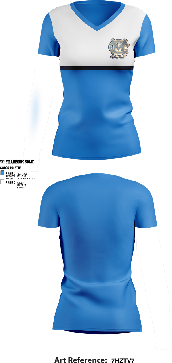 Womens Short Sleeve Vneck Shirt, Moore County Golf, Golf, Teamtime, Team time, sublimation, custom sports apparel, team uniforms, spirit wear, spiritwear, sports uniforms, custom shirts, team store, custom team store, fundraiser sports, apparel fundraiser