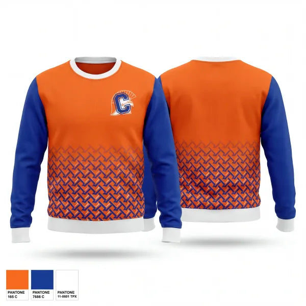 Crew Neck Sweatshirt, Carolina Trojans Track & Field, Track & Field, Teamtime, Team time, sublimation, custom sports apparel, team uniforms, spirit wear, spiritwear, sports uniforms, custom shirts, team store, custom team store, fundraiser sports, apparel fundraiser