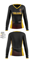 Minnesota State Academy for the Deaf Trojans Women's Long Sleeve V-neck Shirt - 4