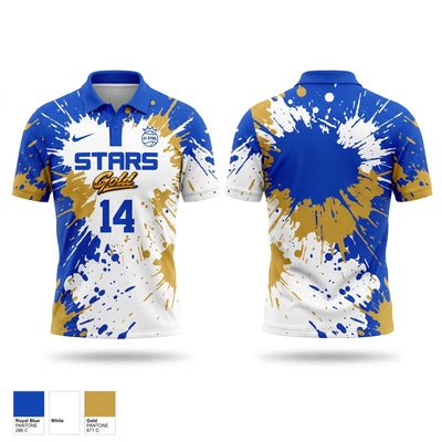Ga Stars Gold Short Sleeve Performance Polo - 1