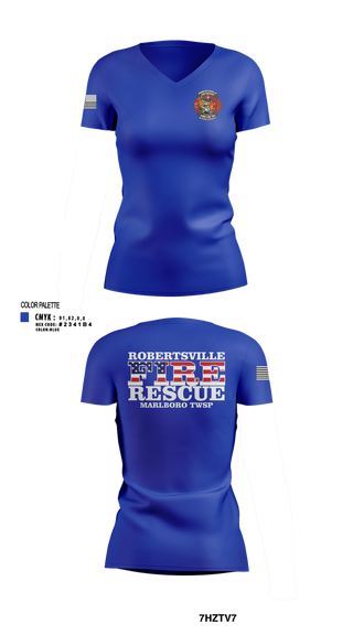 Womens Short Sleeve Vneck Shirt, Robertsville Fire, Fire Department, Teamtime, Team time, sublimation, custom sports apparel, team uniforms, spirit wear, spiritwear, sports uniforms, custom shirts, team store, custom team store, fundraiser sports, apparel fundraiser