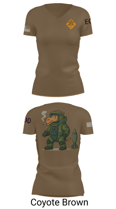 1st EOD DET 18111177 Women's Short Sleeve V-neck Shirt - 8