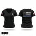 Shelburn Police Department 19720430 Women's Short Sleeve V-neck Shirt - 1