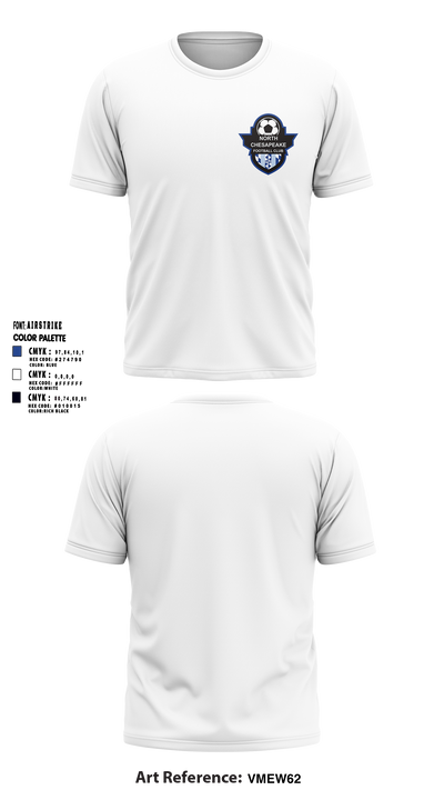 North Chesapeake Football Club Soft Poly Tee Cotton Like Feel - 7