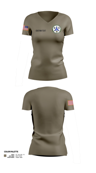 Womens Short Sleeve Vneck Shirt, 38th RSG, Army, Teamtime, Team time, sublimation, custom sports apparel, team uniforms, spirit wear, spiritwear, sports uniforms, custom shirts, team store, custom team store, fundraiser sports, apparel fundraiser
