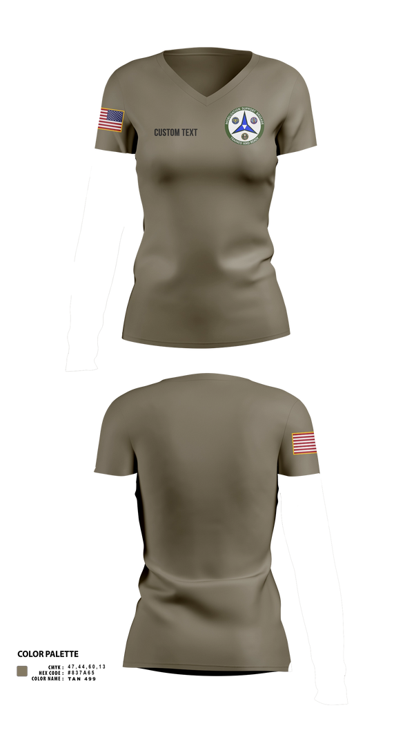 Womens Short Sleeve Vneck Shirt, 38th RSG, Army, Teamtime, Team time, sublimation, custom sports apparel, team uniforms, spirit wear, spiritwear, sports uniforms, custom shirts, team store, custom team store, fundraiser sports, apparel fundraiser