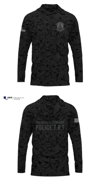 Long Sleeve Hooded Sun Shirt, Prairieville Township police, Police, Teamtime, Team time, sublimation, custom sports apparel, team uniforms, spirit wear, spiritwear, sports uniforms, custom shirts, team store, custom team store, fundraiser sports, apparel fundraiser