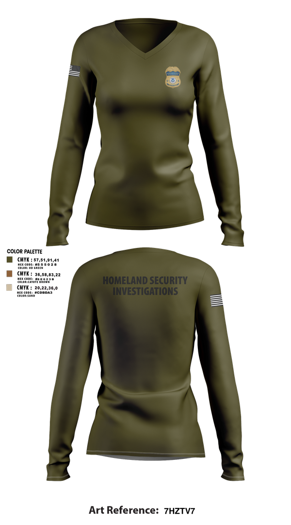Womens Long Sleeve Vneck Shirt, HSI, , Teamtime, Team time, sublimation, custom sports apparel, team uniforms, spirit wear, spiritwear, sports uniforms, custom shirts, team store, custom team store, fundraiser sports, apparel fundraiser