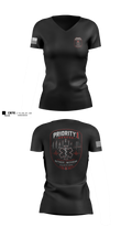 Priority 1 Rescue Women's Short Sleeve V-neck Shirt - 5