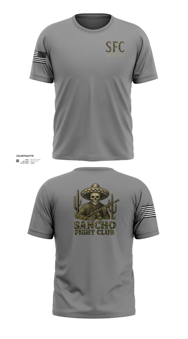 Old School Cotton Feel Shirt, Sancho Fight Club, , Teamtime, Team time, sublimation, custom sports apparel, team uniforms, spirit wear, spiritwear, sports uniforms, custom shirts, team store, custom team store, fundraiser sports, apparel fundraiser