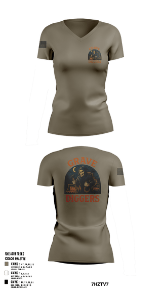 Womens Short Sleeve Vneck Shirt, , Army, Teamtime, Team time, sublimation, custom sports apparel, team uniforms, spirit wear, spiritwear, sports uniforms, custom shirts, team store, custom team store, fundraiser sports, apparel fundraiser