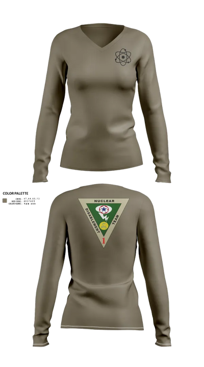 NDT-1 33736665 Women's Long Sleeve V-neck Shirt - 122