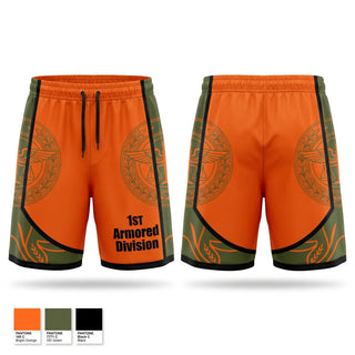 Athletic Shorts With Pockets, 1ST Armored Division, Army, Teamtime, Team time, sublimation, custom sports apparel, team uniforms, spirit wear, spiritwear, sports uniforms, custom shirts, team store, custom team store, fundraiser sports, apparel fundraiser
