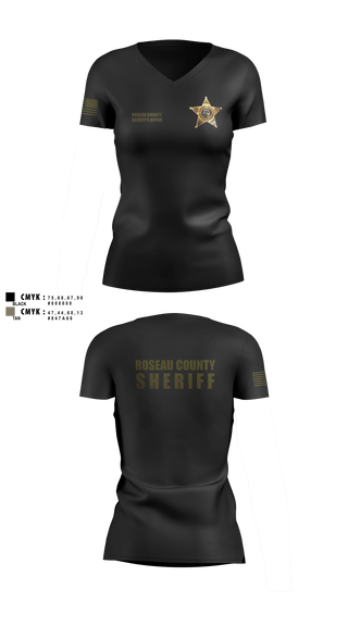 Womens Short Sleeve Vneck Shirt, Roseau County Sheriff’s Office, Police, Teamtime, Team time, sublimation, custom sports apparel, team uniforms, spirit wear, spiritwear, sports uniforms, custom shirts, team store, custom team store, fundraiser sports, apparel fundraiser