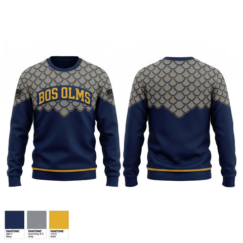 Crew Neck Sweatshirt, BOS OLMS, Police, Teamtime, Team time, sublimation, custom sports apparel, team uniforms, spirit wear, spiritwear, sports uniforms, custom shirts, team store, custom team store, fundraiser sports, apparel fundraiser