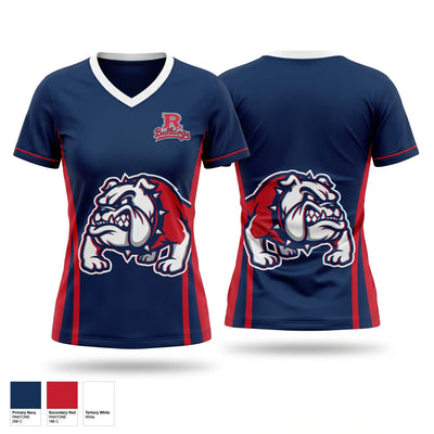 Riverside Junior High School Soccer Women's Short Sleeve V-neck Shirt - 1