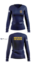 Northside Fire Rescue 76137630 Women's Long Sleeve V-neck Shirt - 3