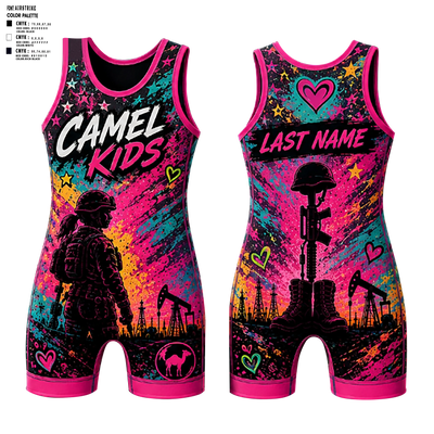 Camel kids 2026 Wrestling Singlet (Girls) - 11