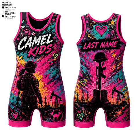 Camel kids 2026 Wrestling Singlet (Girls) - 11