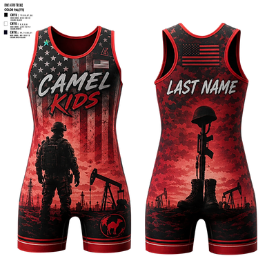 Camel kids 2026 Wrestling Singlet - 10