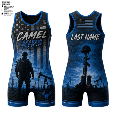 Camel kids 2026 Wrestling Singlet - 12