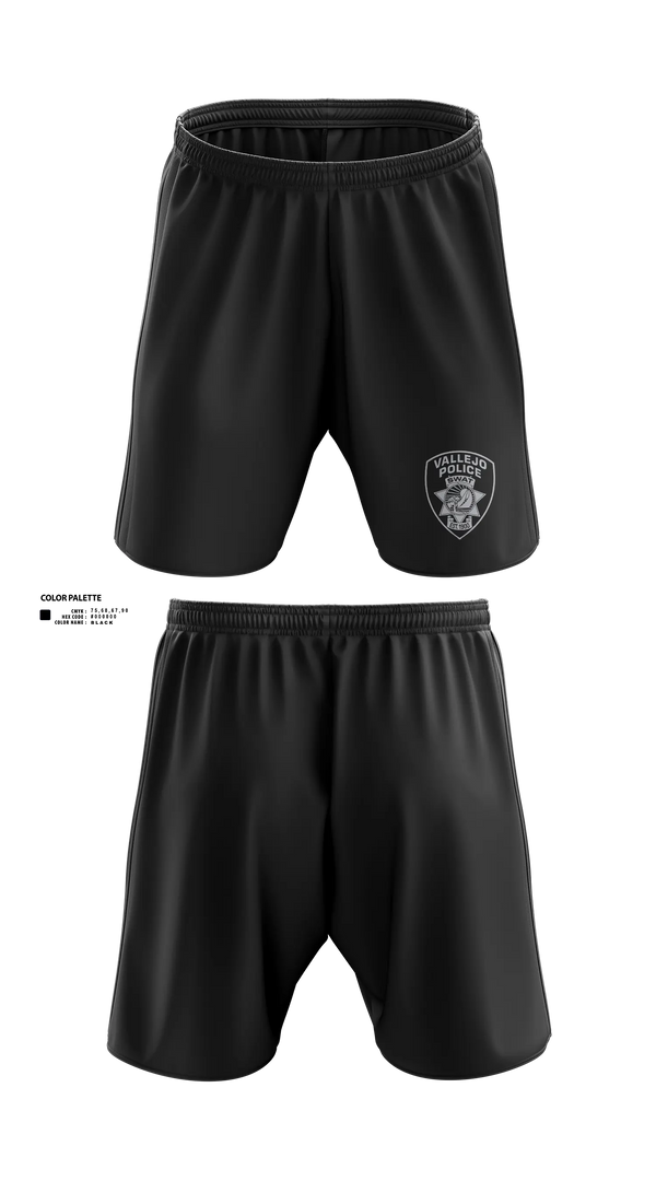 Vallejo PD SWAT Athletic Shorts With Pockets - 3