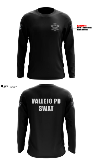 Vallejo PD SWAT Long Sleeve Performance Shirt - 3