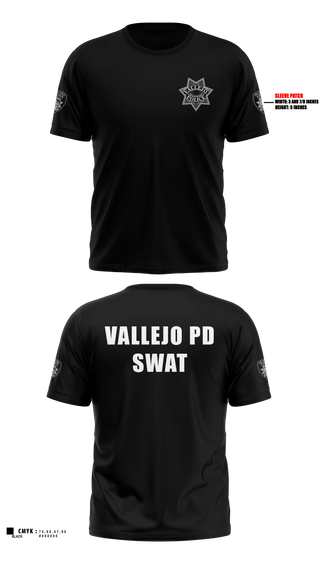 Vallejo PD SWAT Old School Cotton Feel Shirt - 3