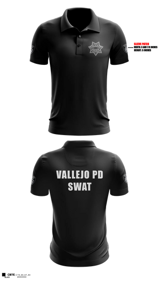 Vallejo PD SWAT Short Sleeve Performance Polo - 3