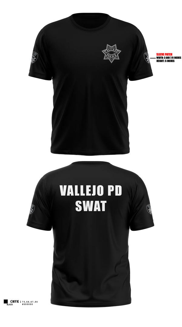 Vallejo PD SWAT Short Sleeve Performance Shirt - 3