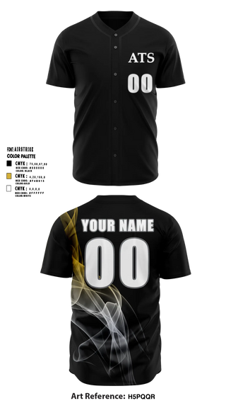 ALL THE SMOKE Full Button Baseball Jersey - 5