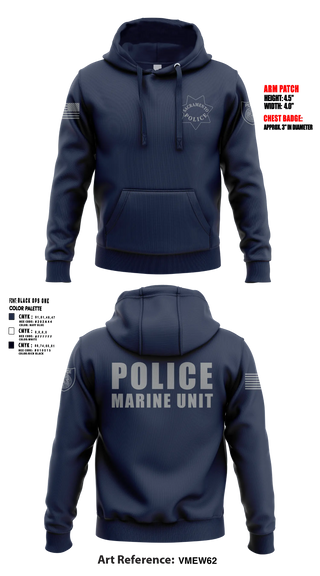 Sacramento Police Marine Unit Hoodie - 5