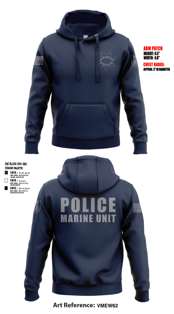 Sacramento Police Marine Unit Hoodie - 5
