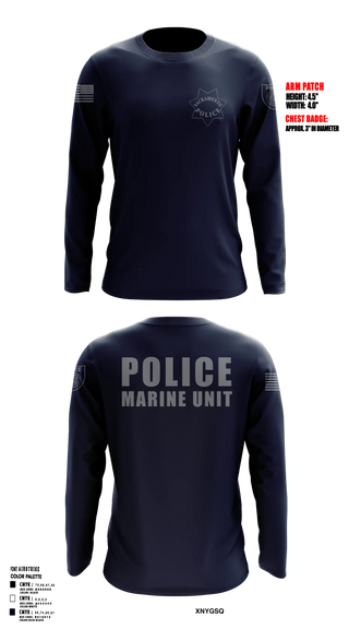Sacramento Police Marine Unit Long Sleeve Performance Shirt - 5