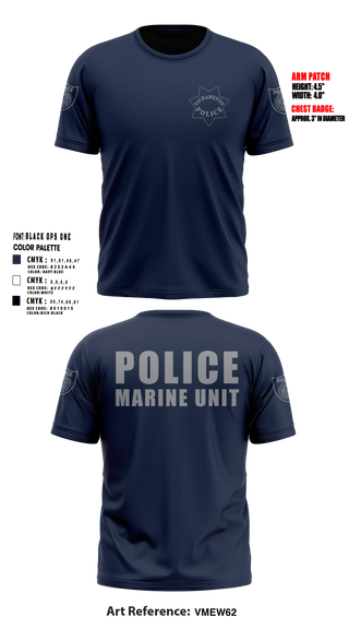 Sacramento Police Marine Unit Old School Cotton Shirt - 5