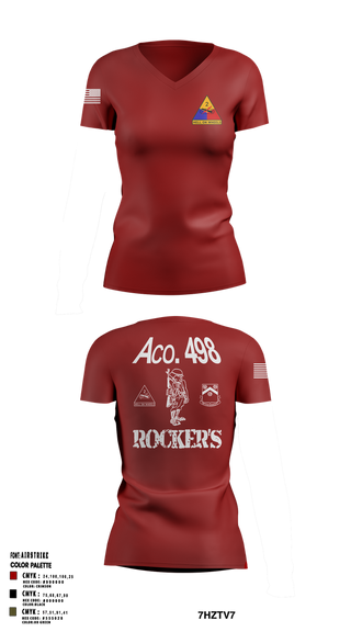 Womens Short Sleeve Vneck Shirt, 498th SUP BN 2AD (FWD), Army, Teamtime, Team time, sublimation, custom sports apparel, team uniforms, spirit wear, spiritwear, sports uniforms, custom shirts, team store, custom team store, fundraiser sports, apparel fundraiser