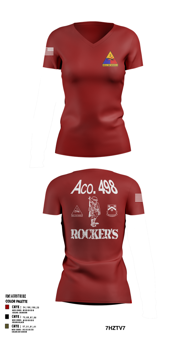 Womens Short Sleeve Vneck Shirt, 498th SUP BN 2AD (FWD), Army, Teamtime, Team time, sublimation, custom sports apparel, team uniforms, spirit wear, spiritwear, sports uniforms, custom shirts, team store, custom team store, fundraiser sports, apparel fundraiser
