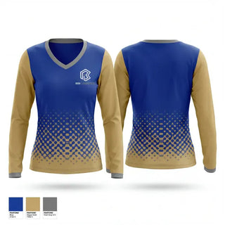 Womens Long Sleeve Vneck Shirt, BBI Bannanas, Softball, Teamtime, Team time, sublimation, custom sports apparel, team uniforms, spirit wear, spiritwear, sports uniforms, custom shirts, team store, custom team store, fundraiser sports, apparel fundraiser