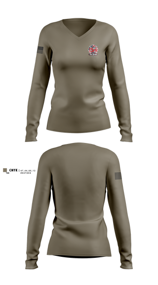 Womens Long Sleeve Vneck Shirt, La Porte, Fire Department, Teamtime, Team time, sublimation, custom sports apparel, team uniforms, spirit wear, spiritwear, sports uniforms, custom shirts, team store, custom team store, fundraiser sports, apparel fundraiser