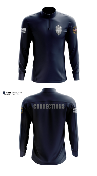 Quarter Zip Jacket, Connecticut department of corrections, Police, Teamtime, Team time, sublimation, custom sports apparel, team uniforms, spirit wear, spiritwear, sports uniforms, custom shirts, team store, custom team store, fundraiser sports, apparel fundraiser