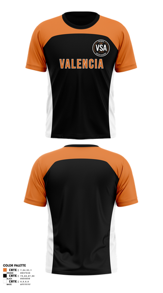 Short Sleeve Performance Shirt, Valencia Soccer Academy, Men's Soccer, Teamtime, Team time, sublimation, custom sports apparel, team uniforms, spirit wear, spiritwear, sports uniforms, custom shirts, team store, custom team store, fundraiser sports, apparel fundraiser