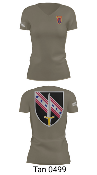 Womens Short Sleeve Vneck Shirt, 6/54th Security Force Assistance Brigade, , Teamtime, Team time, sublimation, custom sports apparel, team uniforms, spirit wear, spiritwear, sports uniforms, custom shirts, team store, custom team store, fundraiser sports, apparel fundraiser