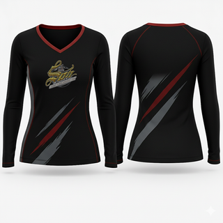 Womens Long Sleeve Vneck Shirt, 5th Son, , Teamtime, Team time, sublimation, custom sports apparel, team uniforms, spirit wear, spiritwear, sports uniforms, custom shirts, team store, custom team store, fundraiser sports, apparel fundraiser