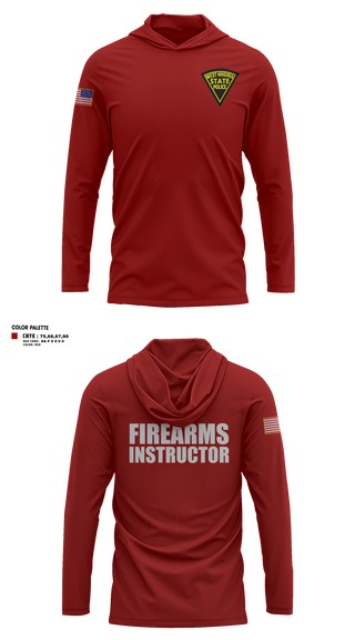 Long Sleeve Performance Shirt with hood, West Virginia State Police, Police, Teamtime, Team time, sublimation, custom sports apparel, team uniforms, spirit wear, spiritwear, sports uniforms, custom shirts, team store, custom team store, fundraiser sports, apparel fundraiser