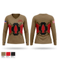 1-194th Field Artillery Women's Long Sleeve V-neck Shirt - 1