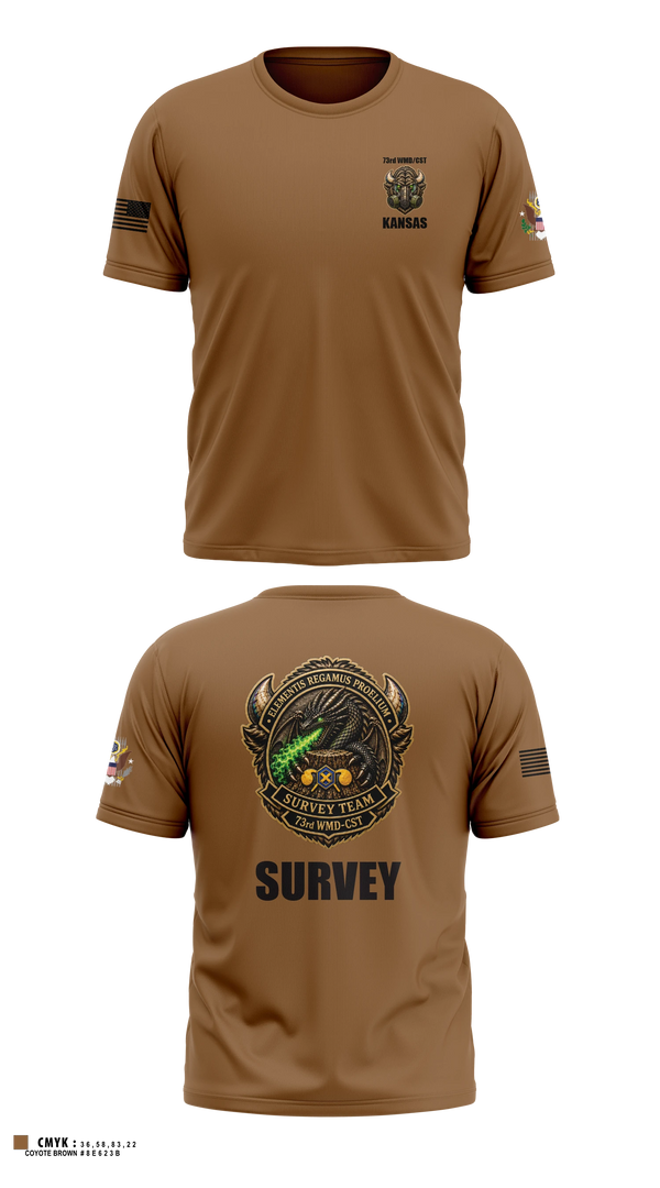 Old School Cotton Feel Shirt, 73rd WMD/CST, National Guard, Teamtime, Team time, sublimation, custom sports apparel, team uniforms, spirit wear, spiritwear, sports uniforms, custom shirts, team store, custom team store, fundraiser sports, apparel fundraiser